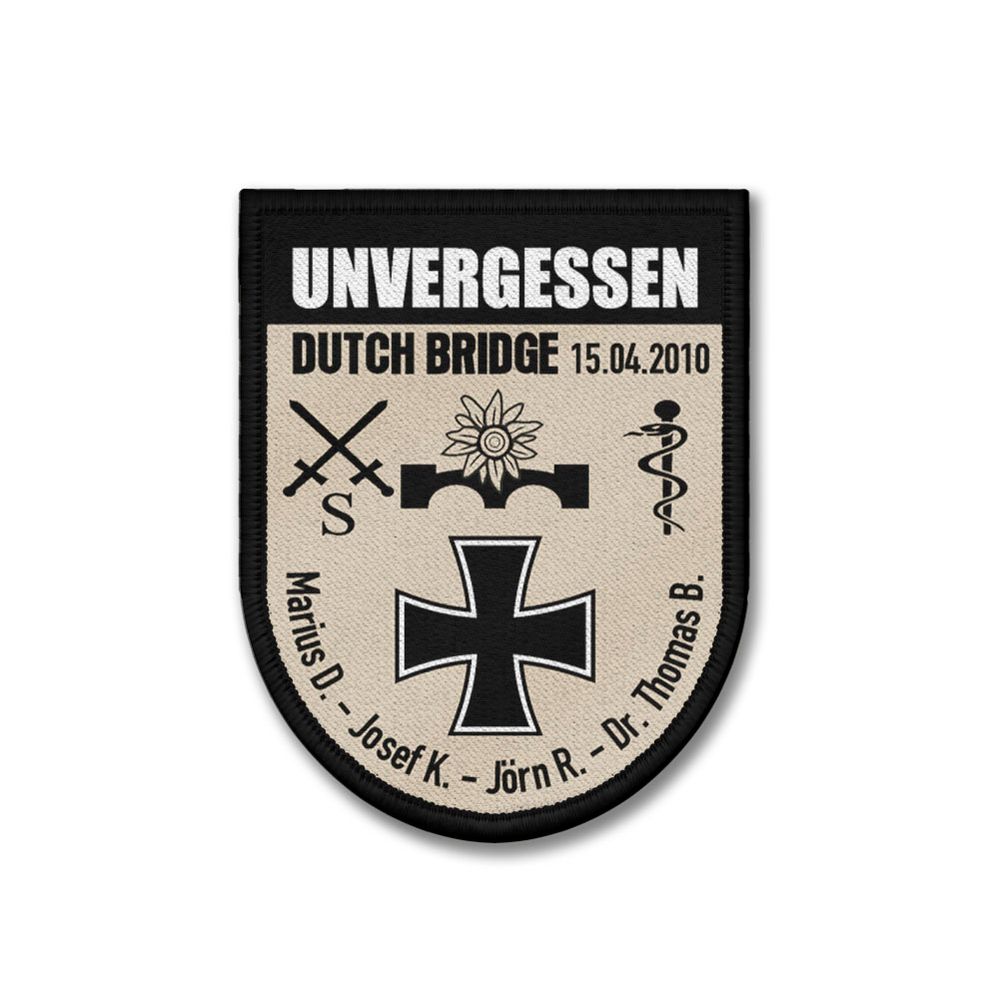 Patch Unforgotten Dutch Bridge German Armed Forces Fallen in Afghanistan Jörn Marius Josef Thomas #47473