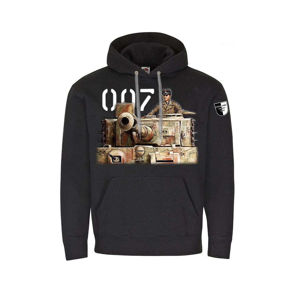 Hoodie Lukas Wirp TIGER Panzer 007 Villers-Bocage Ace Kapuzenpullover #23496