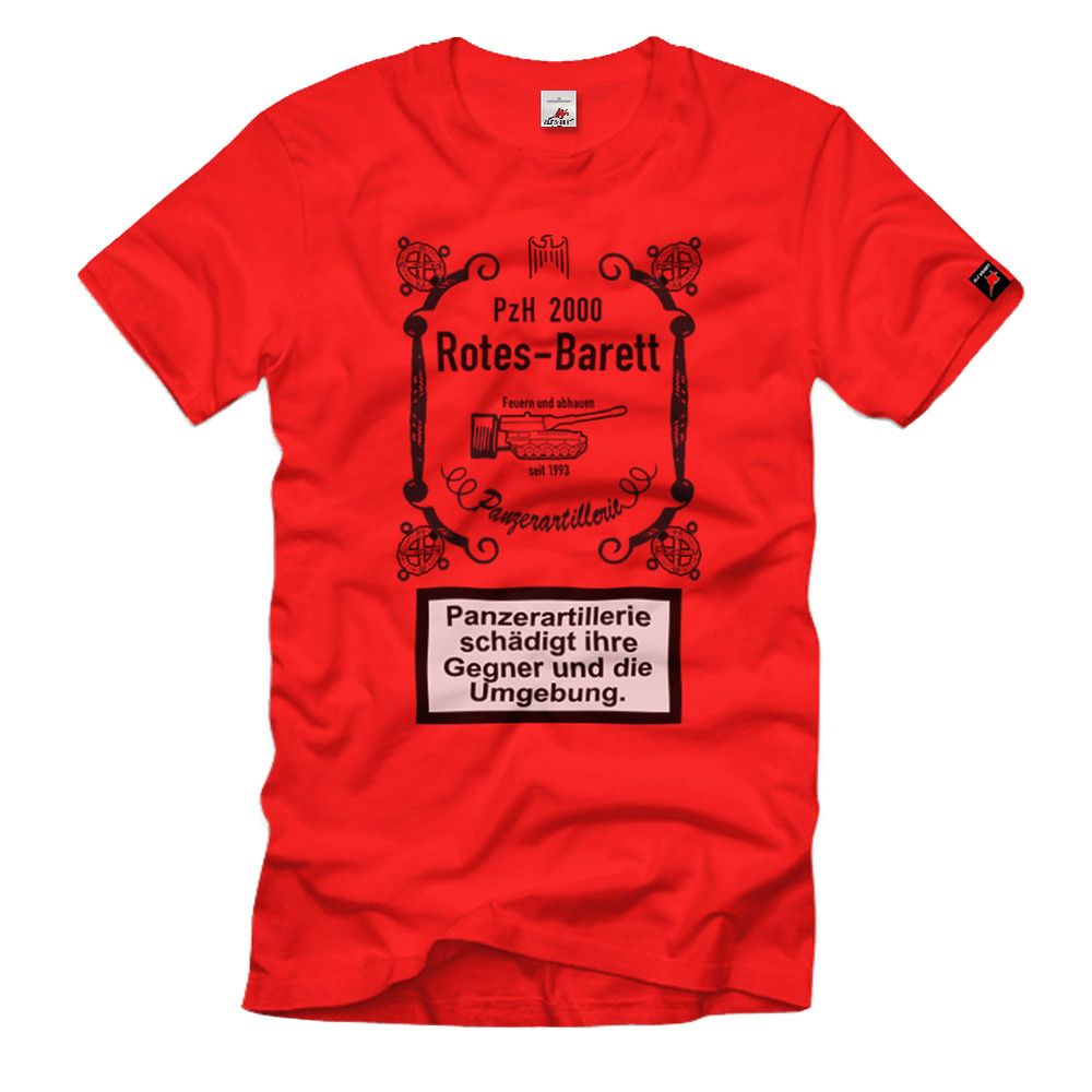 PzH 2000 Rotes Barett Panzerartillerie Schachtel Panzer-Haubitze Händel Shirt #36991