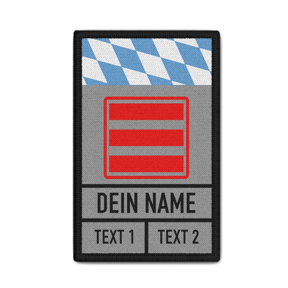 Rank Patch 9,8x6cm personalisierbar Freiwillige Feuerwehr FF Bayern #44420