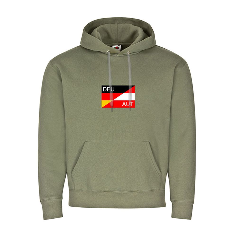 Hoodie DEU AUT Österreich Deutschland Fahne Flagge Kapuzenpullover #23296