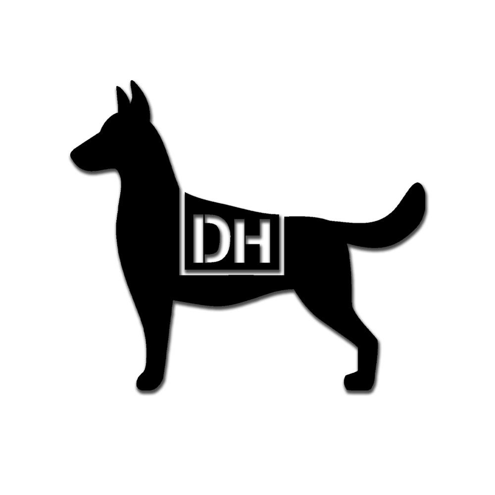 Sticker 10x9cm service dog DH police security service German Shepherd dog A5951