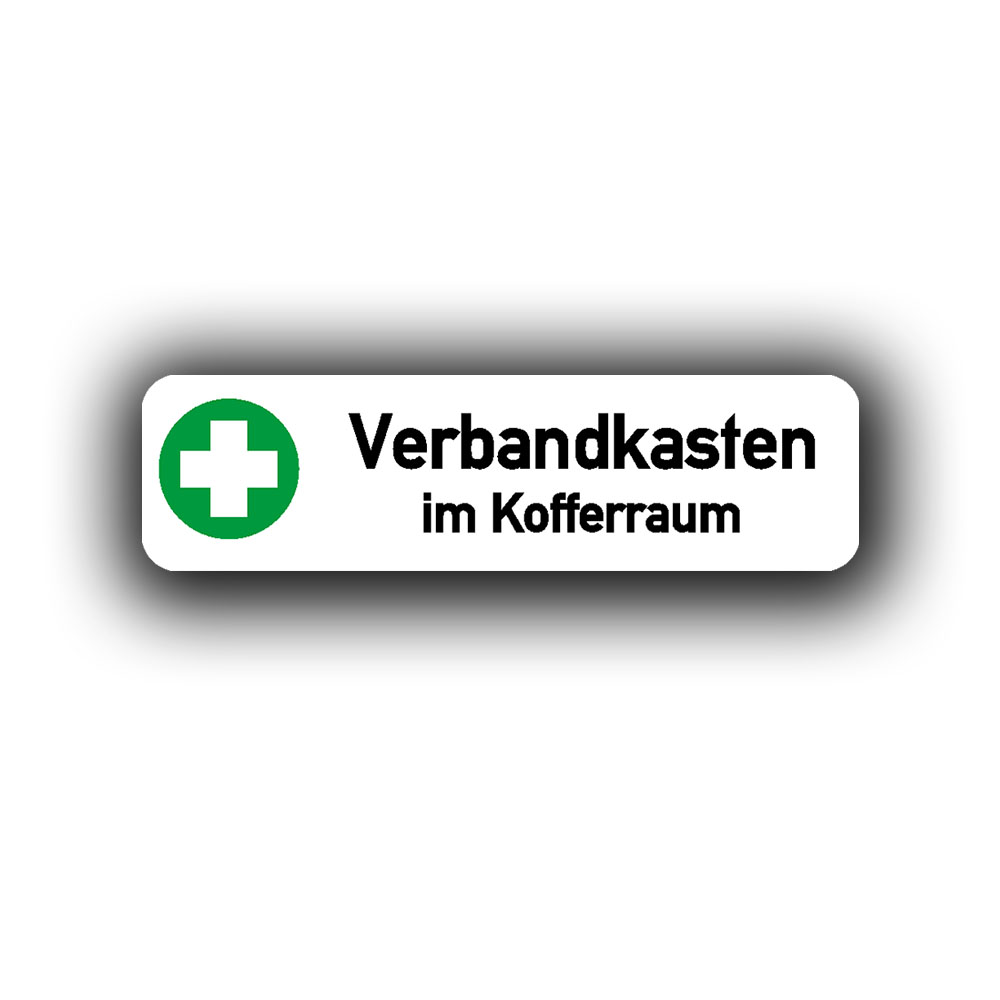 First aid kit in the trunk Lettering Military Army Bundeswehr 10x3cm # A4928
