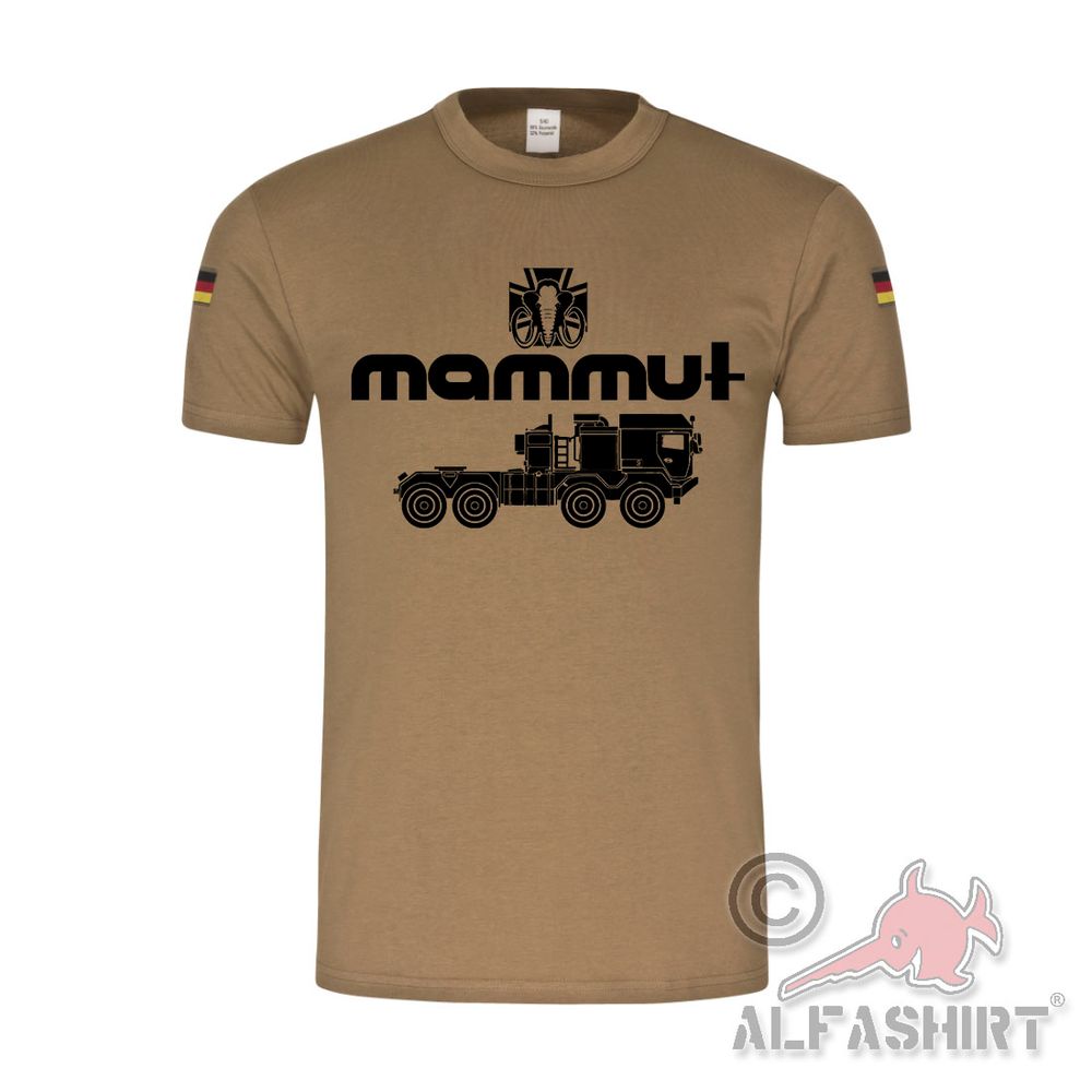 BW Tropics SLT Mammut Heavy Duty Transporter Bundeswehr Truck MAN-V8 T-Shirt # 40297