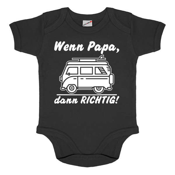 Wenn Papa Dann Richtig Camper Buggy Camping Urlaub Babybekleidung #23333