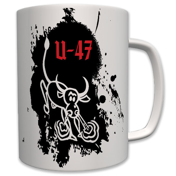 Tasse U47 schnaubender Stier UBoot Scapa Flow Marine Wk Typ VII B #7484
