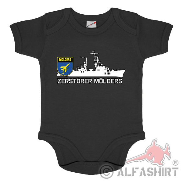 Babybody Mölders D186 Destroyer Kiel D186 Coat of Arms Ship Bundeswehr #41139