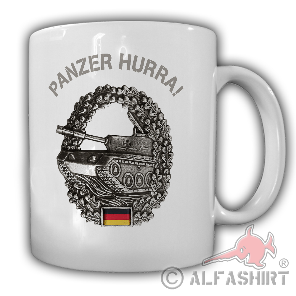 Panzer Hurra Barett BW Militär Deutschland Soldat Truppengattung - Tasse #26595