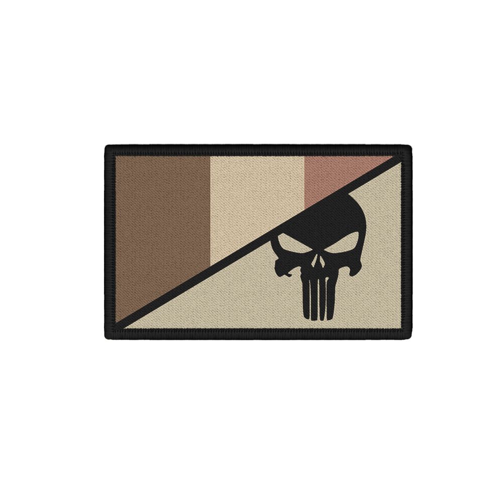 Frankreich Skull sand Abzeichen Klett Uniform Feldbluse Airsoft Patch #27667