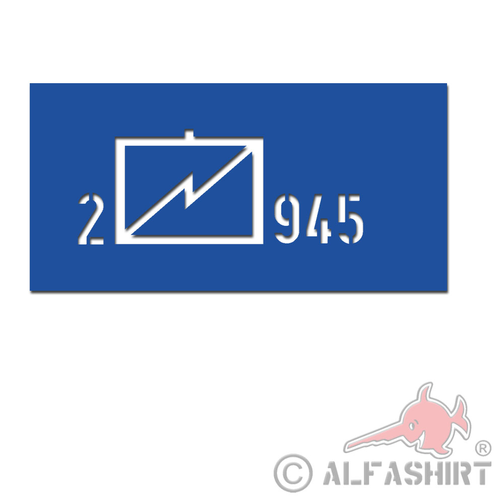 Taktisches Zeichen 2 Eloka 945 Funk Aufkleber Schablone Truppe 34 x 11 A4777
