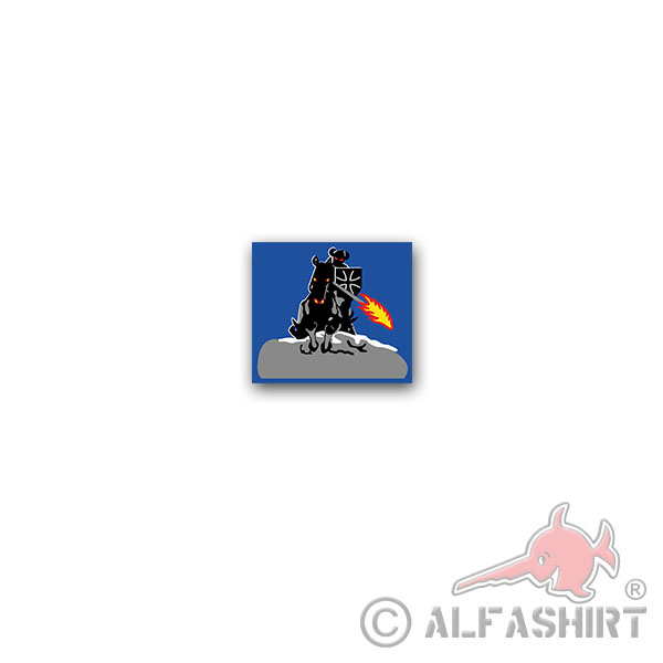 Rider with fire strip Sticker Sticker Fire Bundeswehr horse 8x7cm # A3616