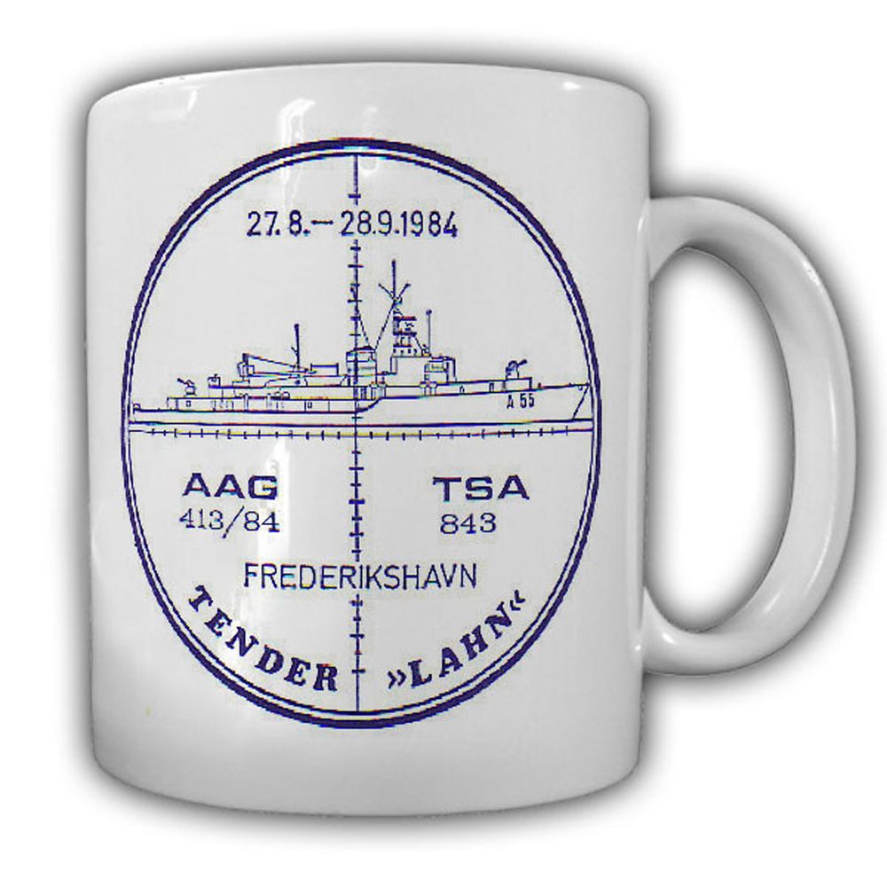 Tasse Tender Lahn Bundesmarine Marine Bunde Wappen Abzeichen Emblem #23851