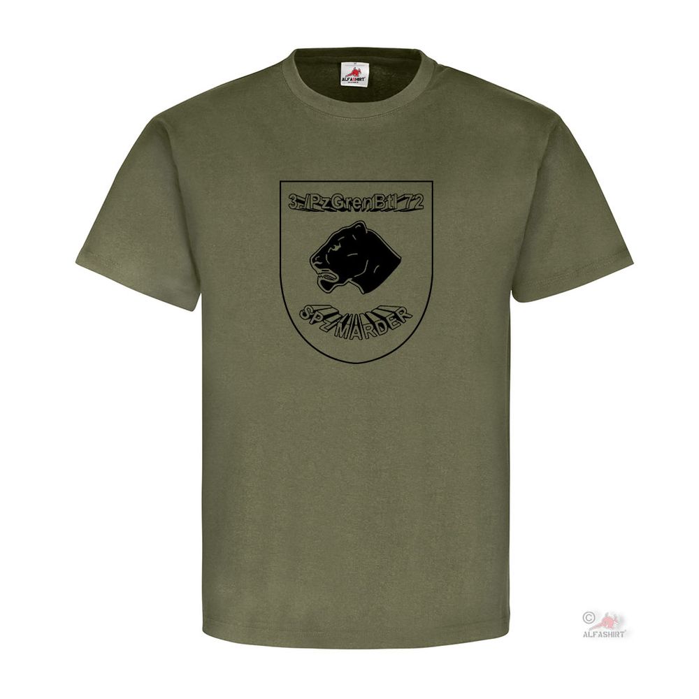 3 Kompanie PzGrenBtl 72 Panzergrenadier Bataillon Kompanie Wappen T-shirt #18808