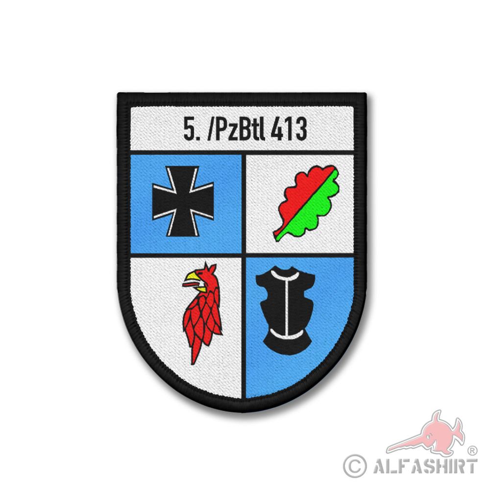 Patch 5 PzBtl 413 Panzerbataillon Company Coat of Arms Division Panzerbrigarde #42135
