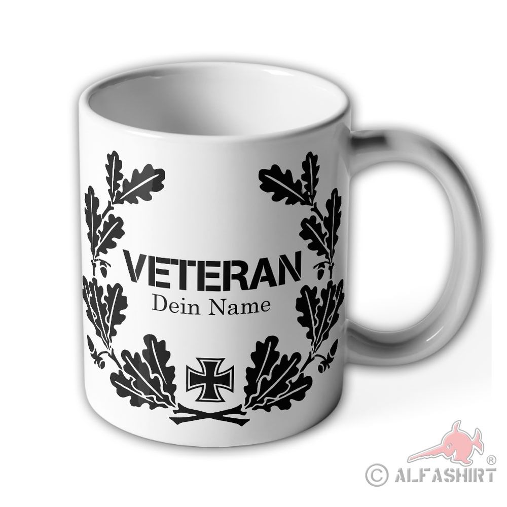 Tasse personalisiert individualisiert Veteran Eichenlaub Eisernes Kreuz #41600