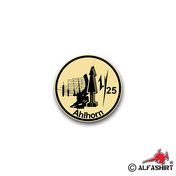Aufkleber/Sticker 1 FlaRakBtl 25 Flugabwehr Alhorn Bundeswehr Wappen 7x7cm A1618