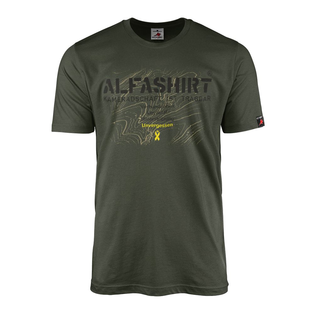 T-Shirt Unvergessen Alfashirt Loyalität Unterstützung Bundeswehr BW  #46625