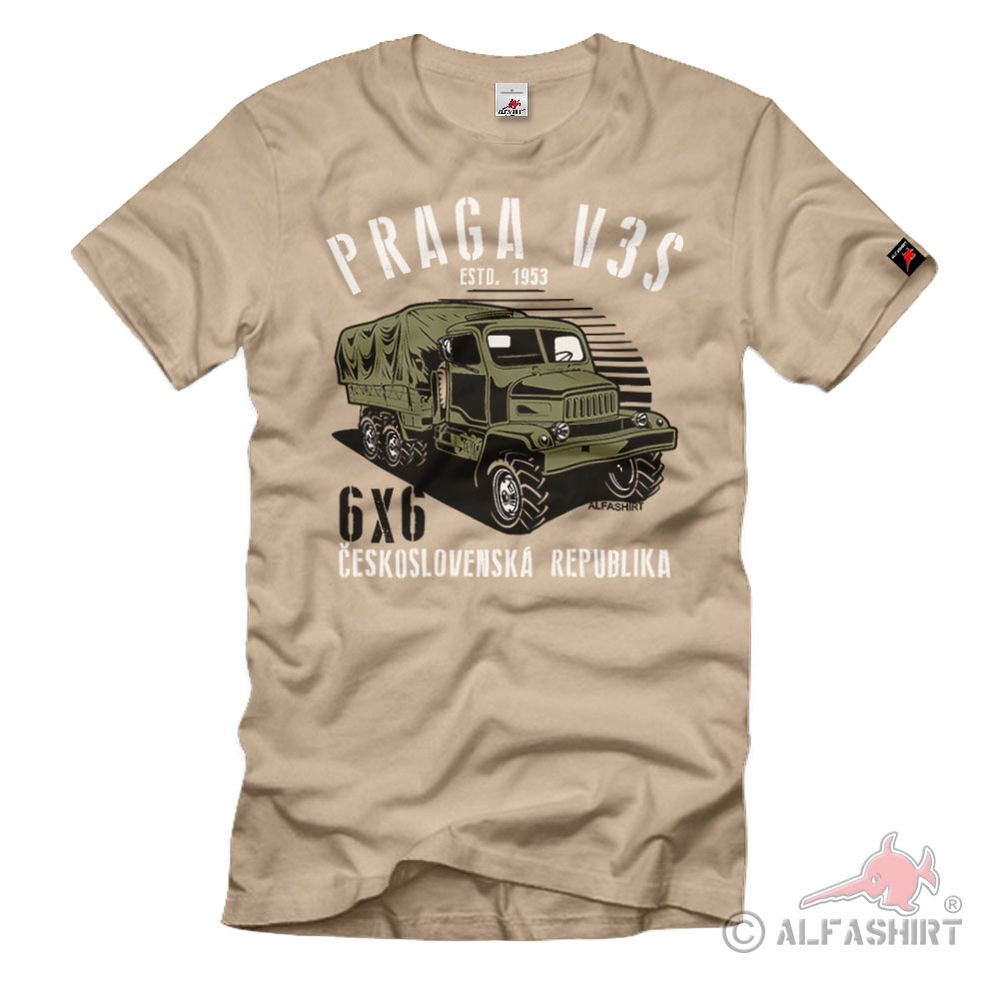Praga V3S 6x6 Lkw Tschechoslowakei Armee Oldtimer T-Shirt#37062