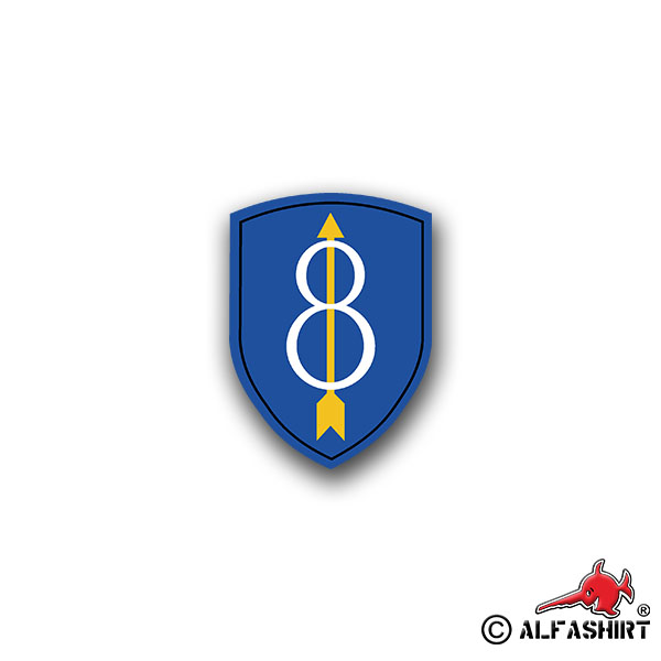 Sticker 8th Infantry Division Type 2 United States US Army 5x7cm A1597
