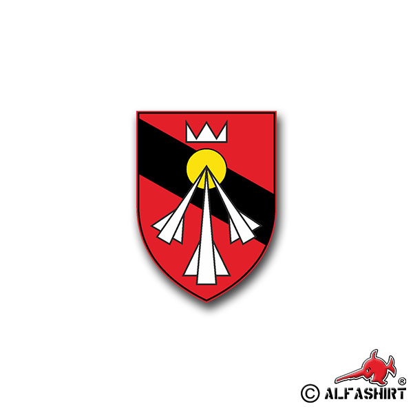 Sticker 2 RakArtBtl 122 rocket style battalion coat of arms 7x5cm A1066