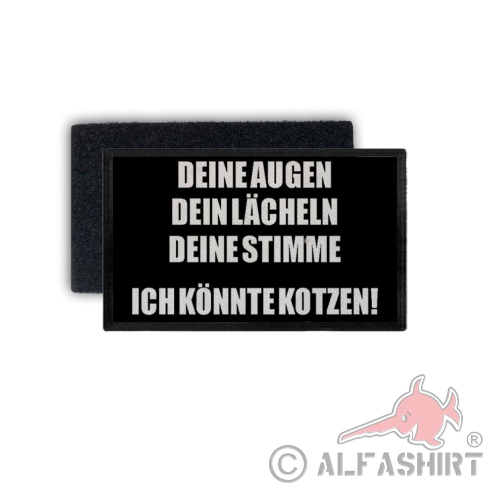 Patch Deine Augen Dein Lächeln Deine Stimme ich könnte 7,5x4,5cm #34239