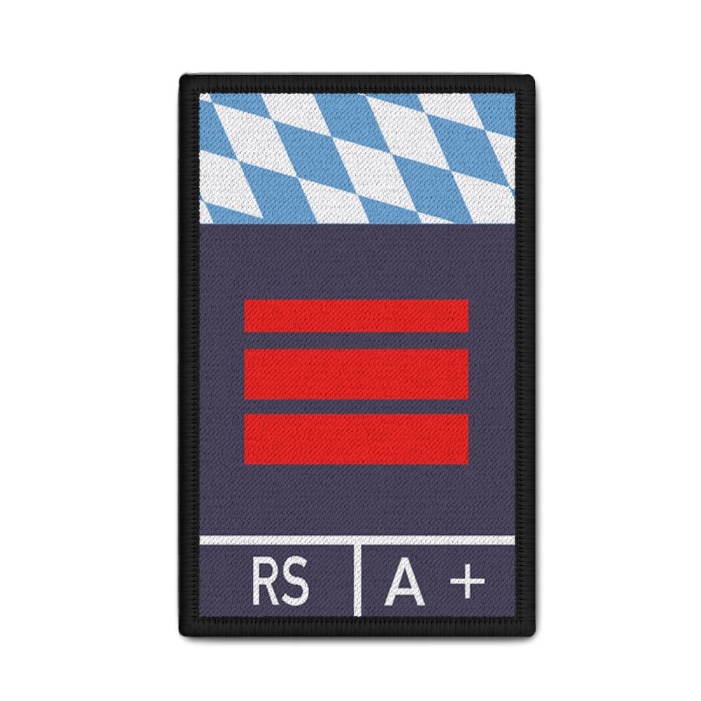 Rank Patch Feuerwehr Oberbrandmeister RS Bayern A+ OBM Feuer 9,8x6cm #31911