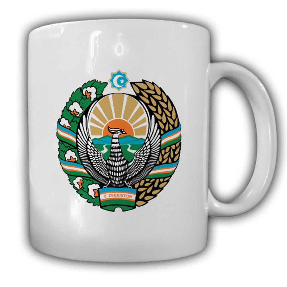 Tasse Usbekistan Wappen Emblem Republik O?zbekiston Respublikasi Becher #14013