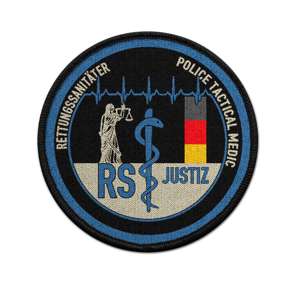 Patch Rettungssanitäter Justiz  Uniform Abzeichen RS rettsan notSan #35852