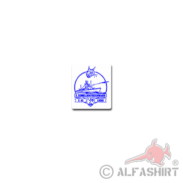 S43 Lynx Sticker Speedboat Squadron Bundeswehr Navy 6x7cm # A4055