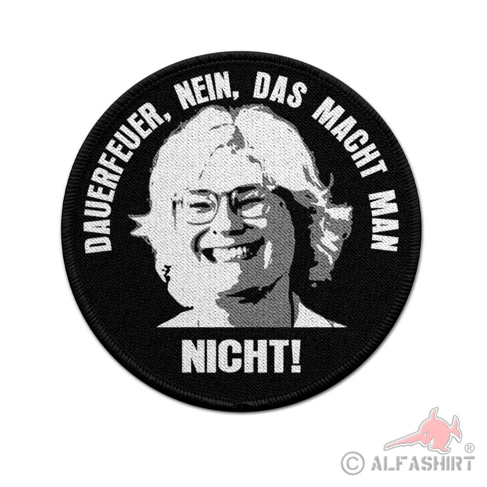 Patch BURNING FIRE, no, you do NOT do that! Lambrecht Bundeswehr Patch #39909