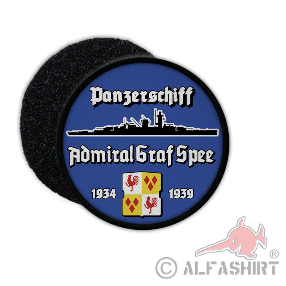 9cm Patch Panzerschiff Admiral Graf Spee Montevideo Marine Schiff #36395