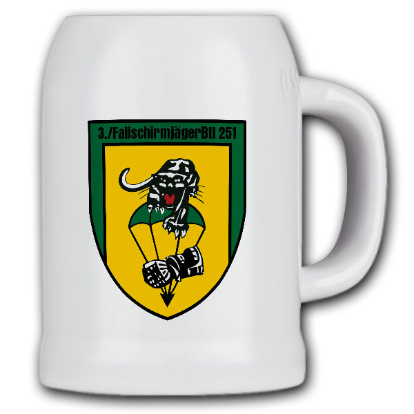 3 FschJgBtl 251 Paratrooper Battalion Company BW Calw Beer Mug # 15362