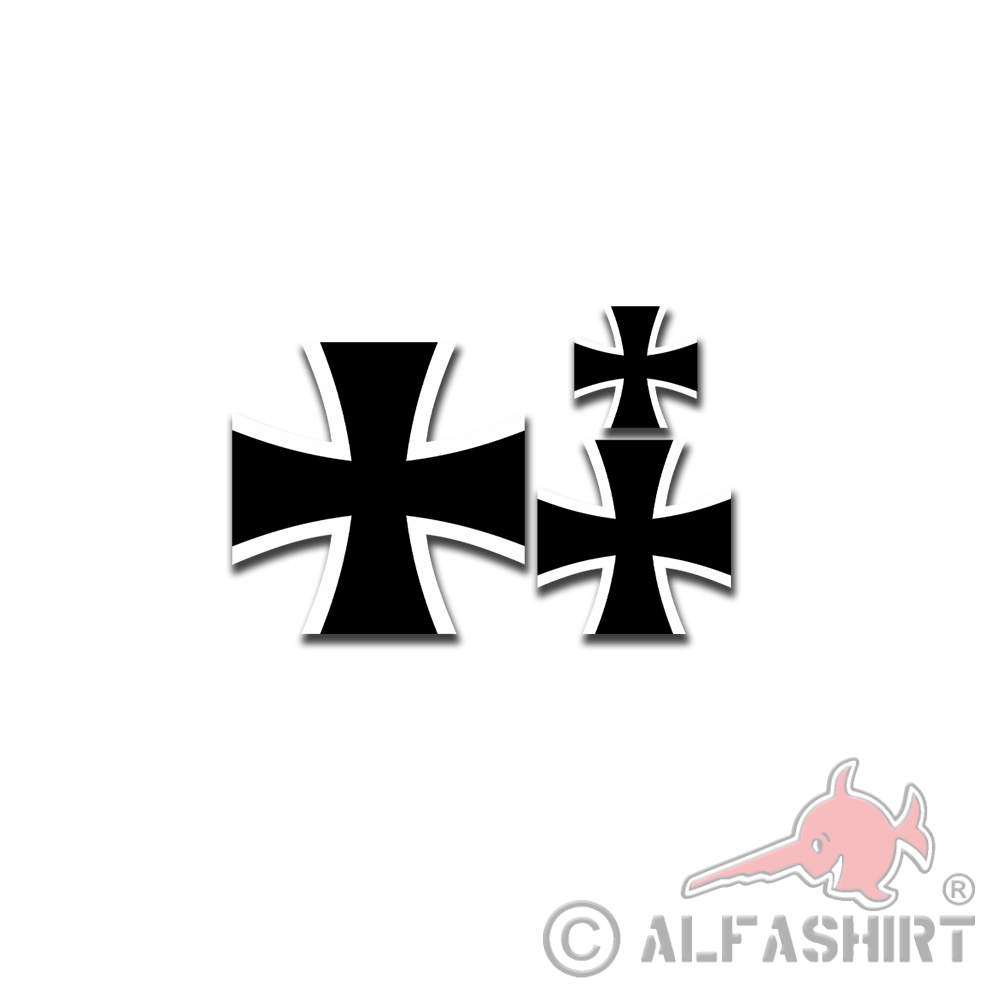 Aufkleber Set Bundeswehr Kreuz Panzer Leopard 2 BW Bund 12x12 8x8 5x5cm #A5817