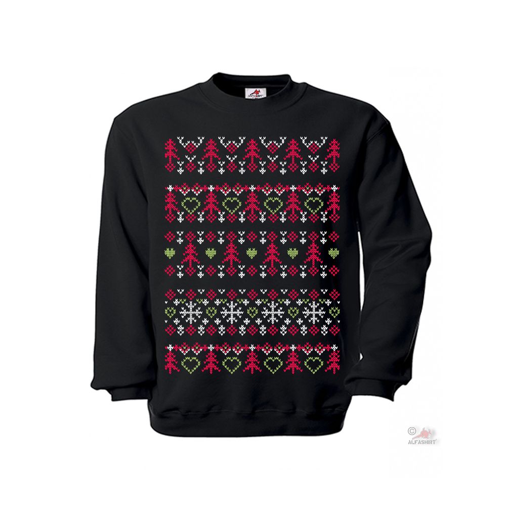 Pullover Winter Weihnachten Lebkuchen Schnee Tannebaum Muster Strickmuster#35819