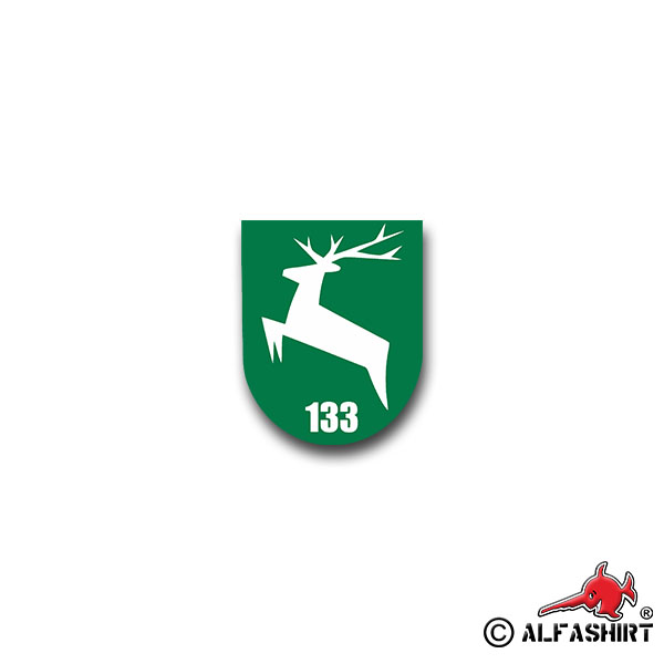 Sticker PzGrenBtl 133 Tank Grenadier Battalion Sixt 7x7cm A1312