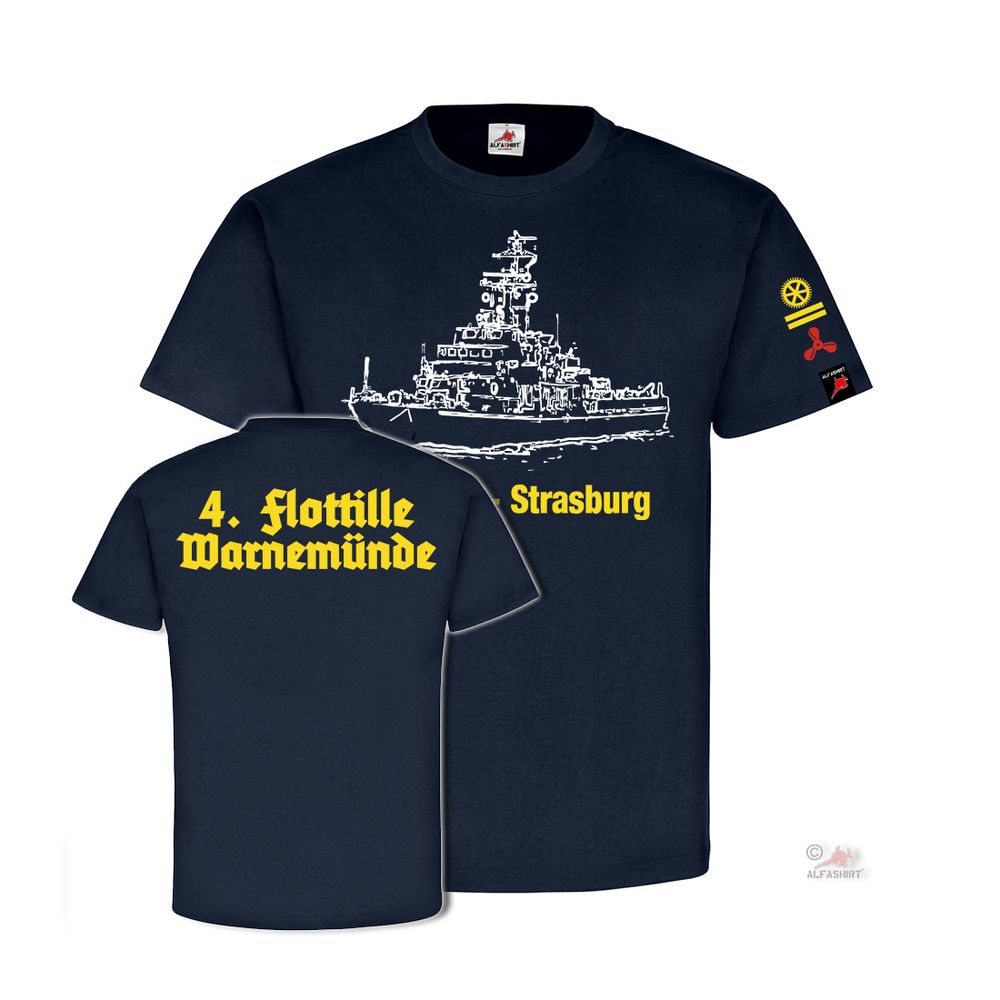 MSR 346 -Straßburg 4 Flottille Warnemünde Technische Laufbahn T-Shirt#32303