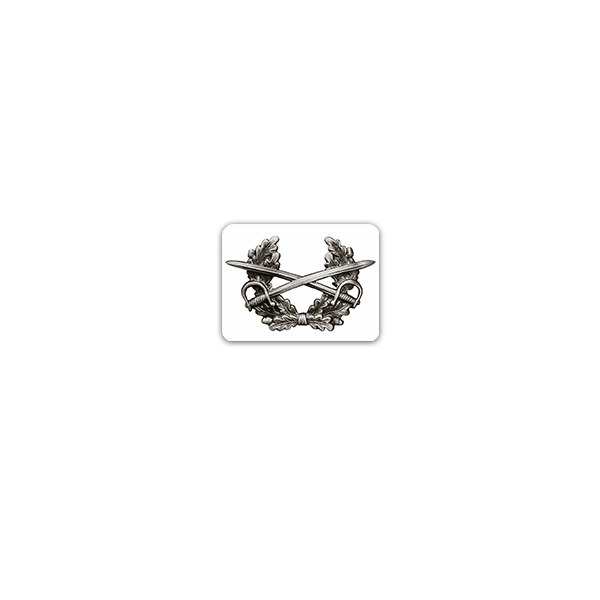 Aufkleber/Sticker Mützenkranz Abzeichen BW Einheit Militär Uniform 9x7cm A3208