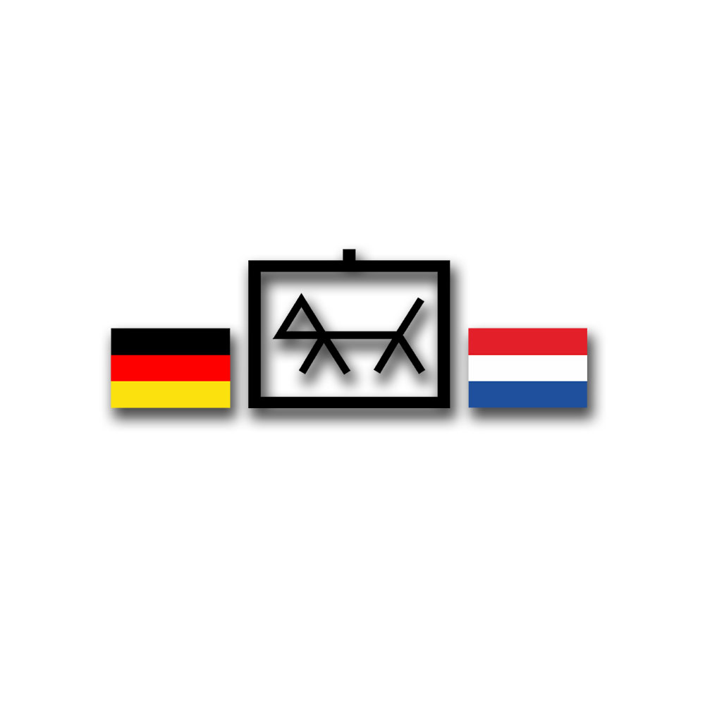 Tactical signs German Dutch Corps service dog handler 15x5cm # A4729
