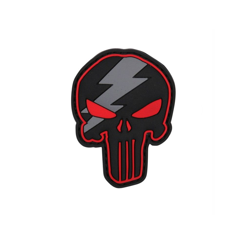 Patch Skull Thunder 3D Rubber Donner Blitz Skull Schädel 6x4,5cm #23277