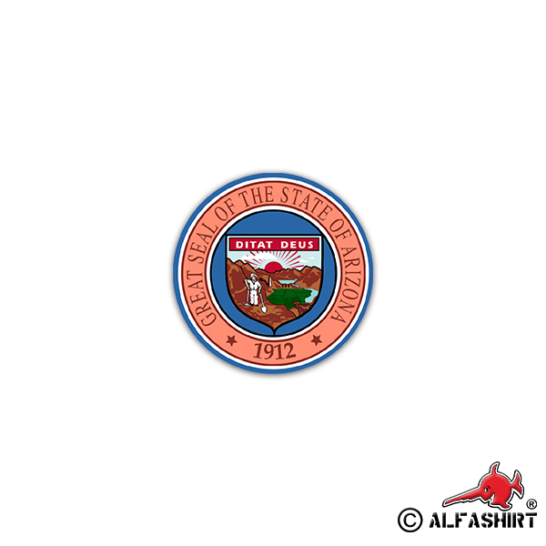 Aufkleber/Sticker Seal of Arizona US Bundesstaat Landschaft Klima 7x7cm#A2214