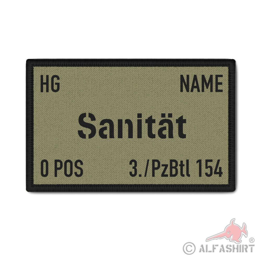 Patch 9,8x6cm Sanität Dienstgrade Dienstgrad Name Blut Blutgruppe Einheit #42697