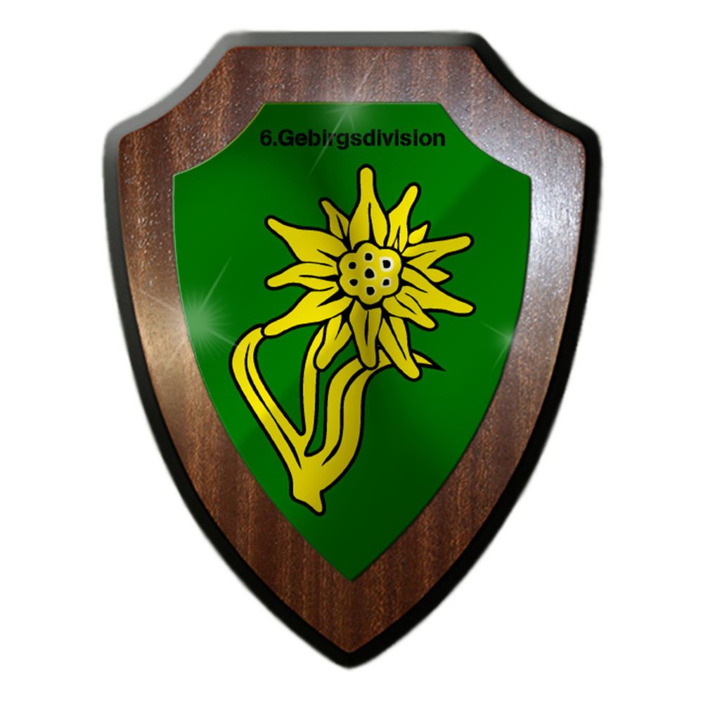 Heraldic shield 6 Mountain Division Großverband Army coat of arms Badge Heuberg # 31590