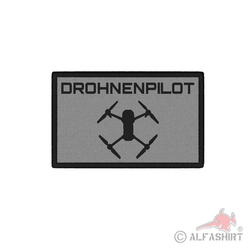 Patch 7,5x4,5cm Drohenpilot Drohne Pilot Abzeichen  Aufnäher Beruf #36751