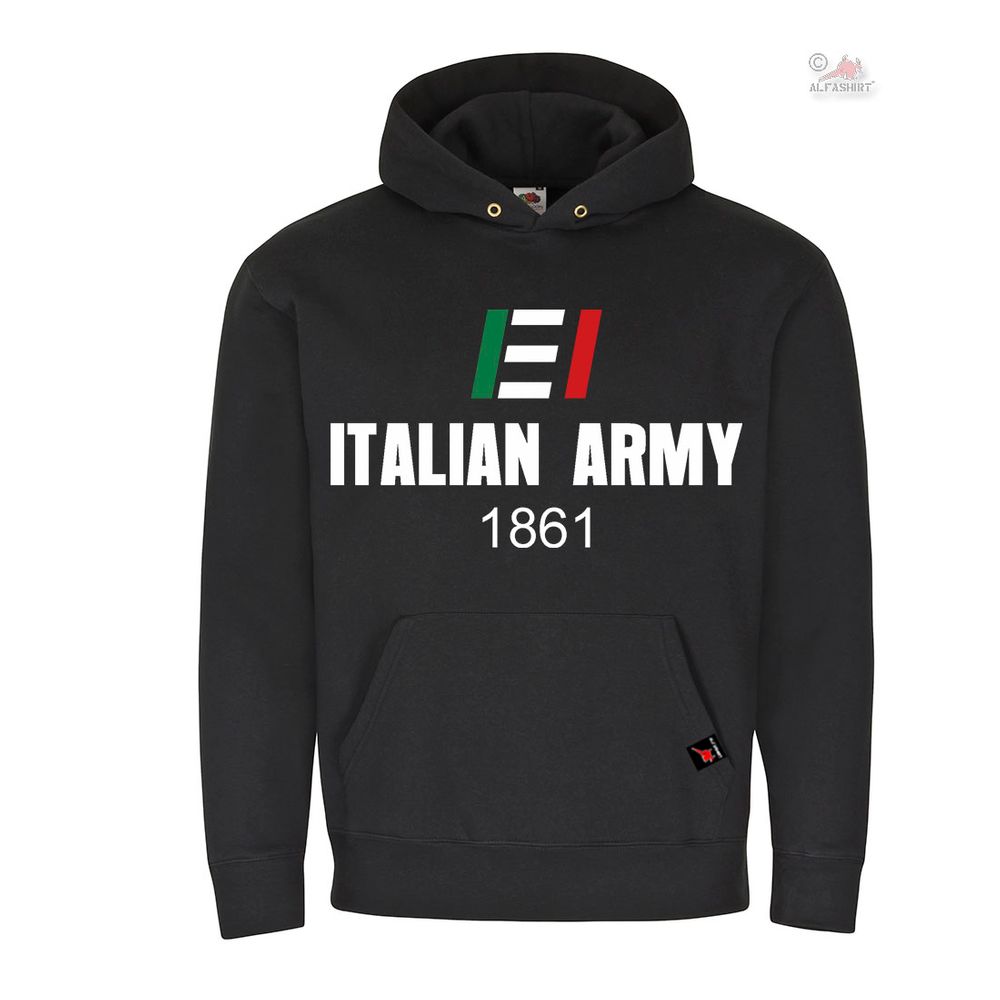 Hoodie ITALIAN 1861 Italy Coat of Arms Badge Uniform Pullover Hoodie #18218