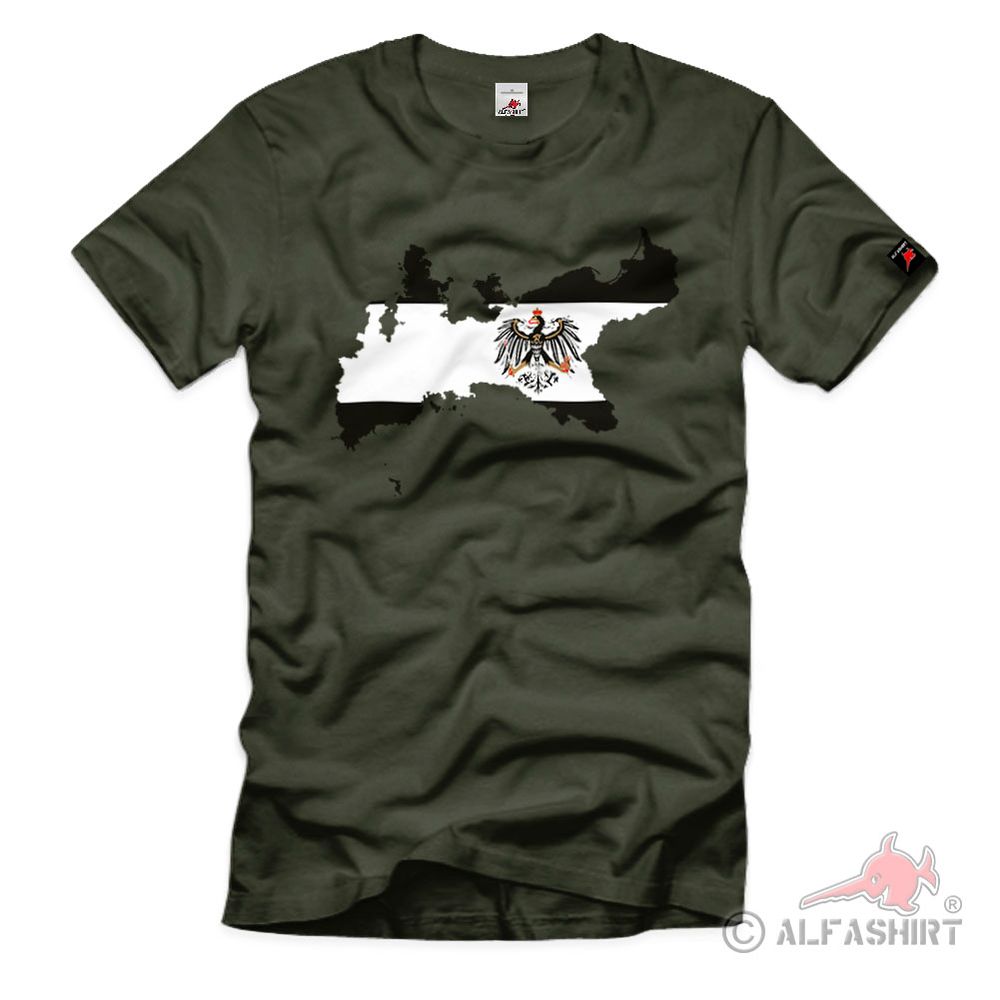 Prussia Flag Eagle Military World War Flag Country Mother Earth Map - T Shirt #2725