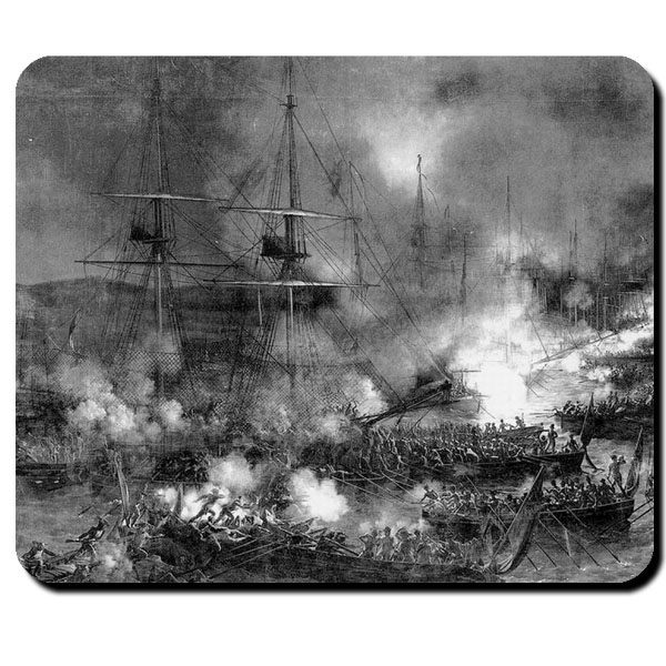 Boulogne Seeschlacht Gemälde Kupferstich Lord Historisch - Mauspad #10458 M
