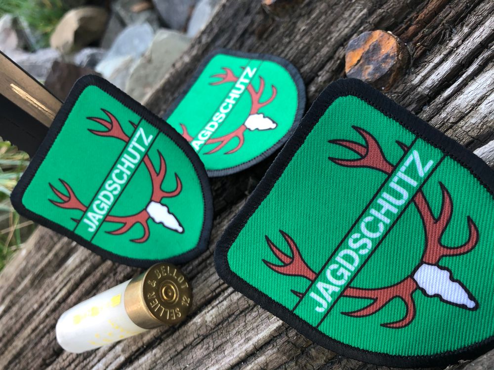 Patch Jagdschutz Förster Jäger Revier Aufnäher Wappen Abzeichen Wald Jagd #21489