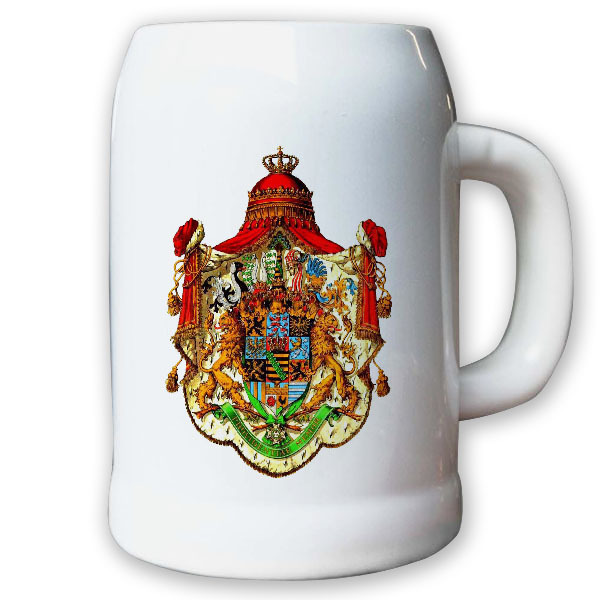 Krug / Bierkrug 0,5l - Haus Wettin Albert von Sachsen Streitkräfte #9420 K