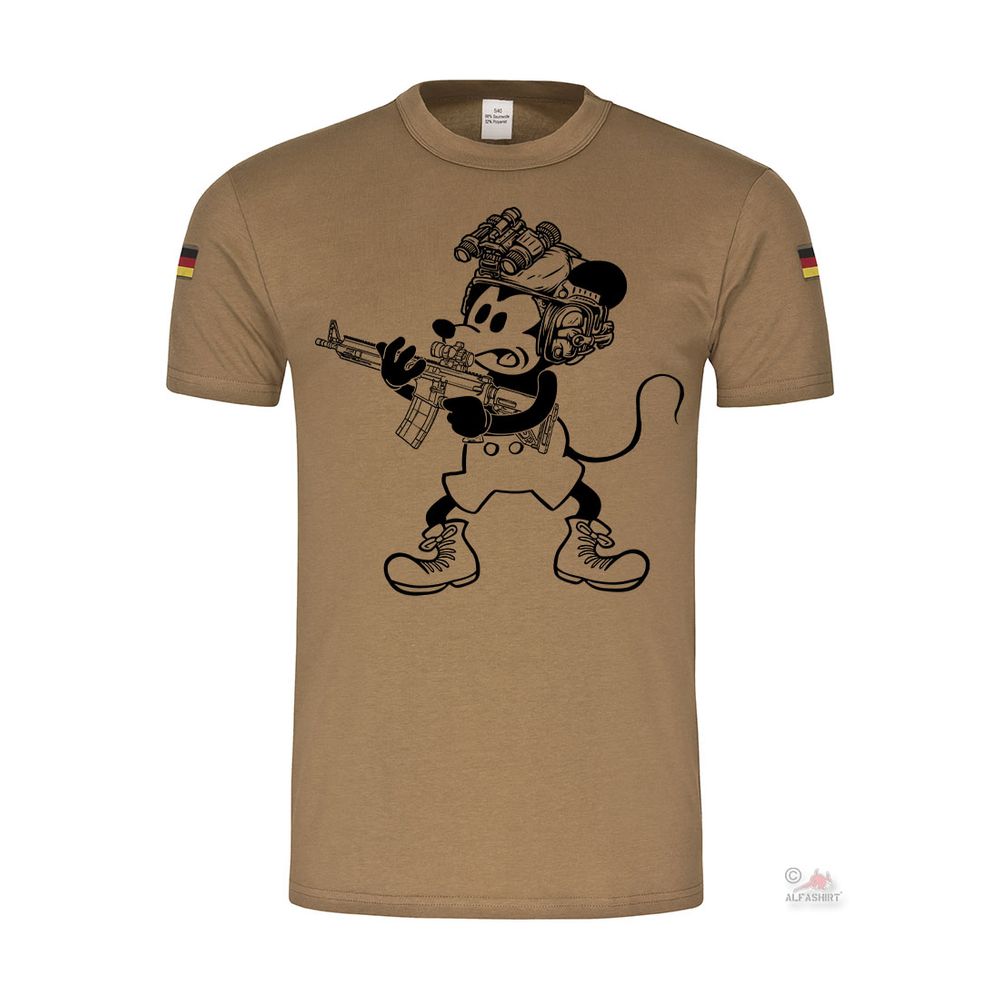 Bw Tropen Tactical Maus Animation Cartoon Comic KSK T-Shirt#44053