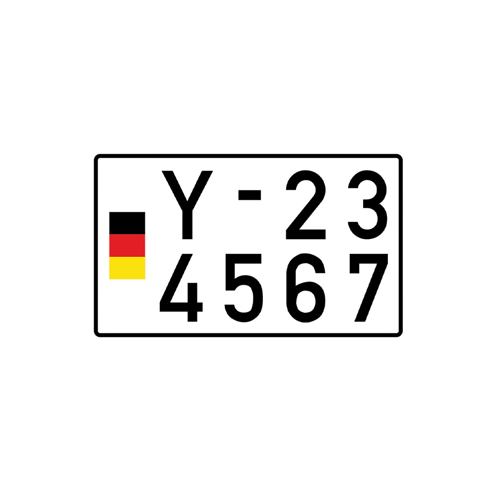BW Kennzeichen Wunschtext Y Tours Bundeswehr Kennzeichen  Aufkleber 10x6cm#A7364